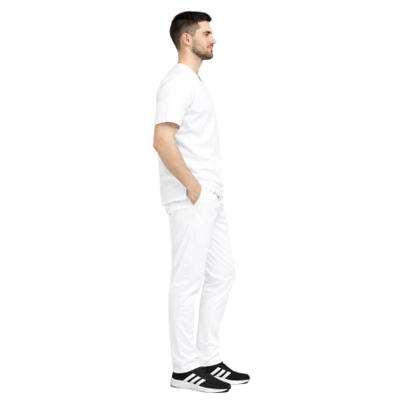 Komplet medyczny męski biały CLINIC SLIM roz. 3XL – komplet medyczny – strój medyczny - inne ujęcie Komplet medyczny męski biały CLINIC SLIM roz. 3XL – komplet medyczny – strój medyczny - inne ujęcie